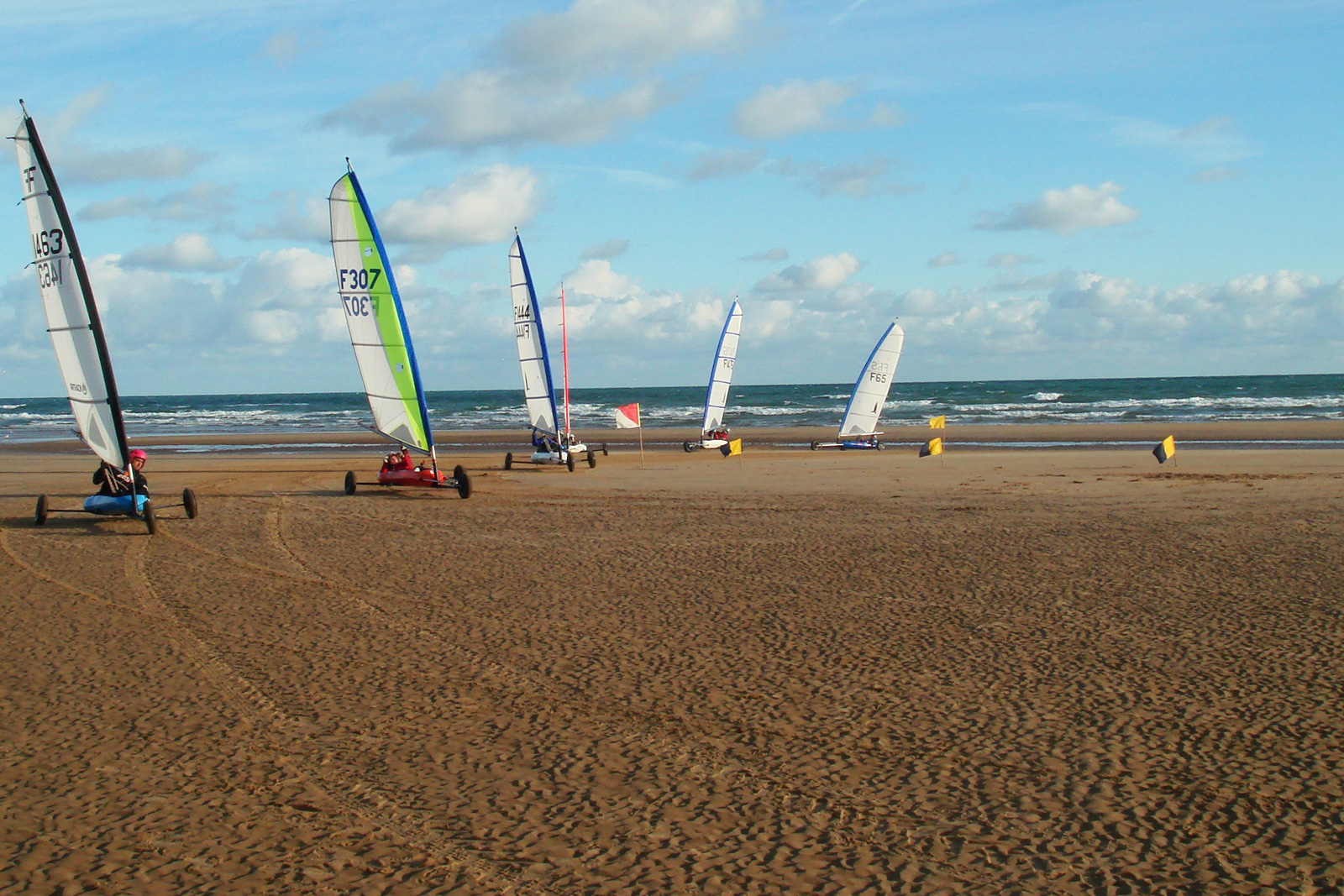 char à voile dans le calvados